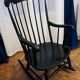 Black rocking chair/rocking seat Stol Kamnik Yugoslavia. 1960s
