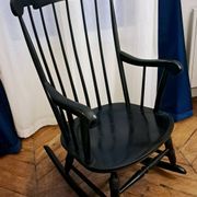 Black rocking chair/rocking seat Stol Kamnik Yugoslavia. 1960s