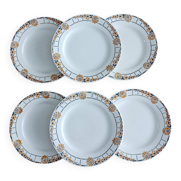 6 assiettes plates Ceranord