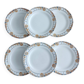 Set of 6 Ceranord dinner plates