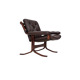 1970s, Norwegian armchair by Jon Hjortdal, furniture leather, bent wood.