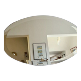 Beveled oval mirror