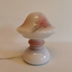 Table lamp in white opaline glass with coloured decorations