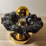 Black and gold Murano flower wall light