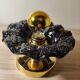 Black and gold Murano flower wall light