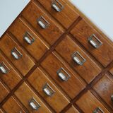 Dutch beech apothecary, filing cabinet, 1950s