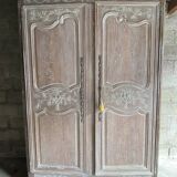 Armoire en chêne cérusé 19ème.