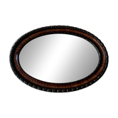 Edwardian Oval Wall Mirror Bevelled Edge