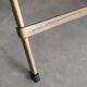 4 chaises pliantes en métal doré et velours vert
