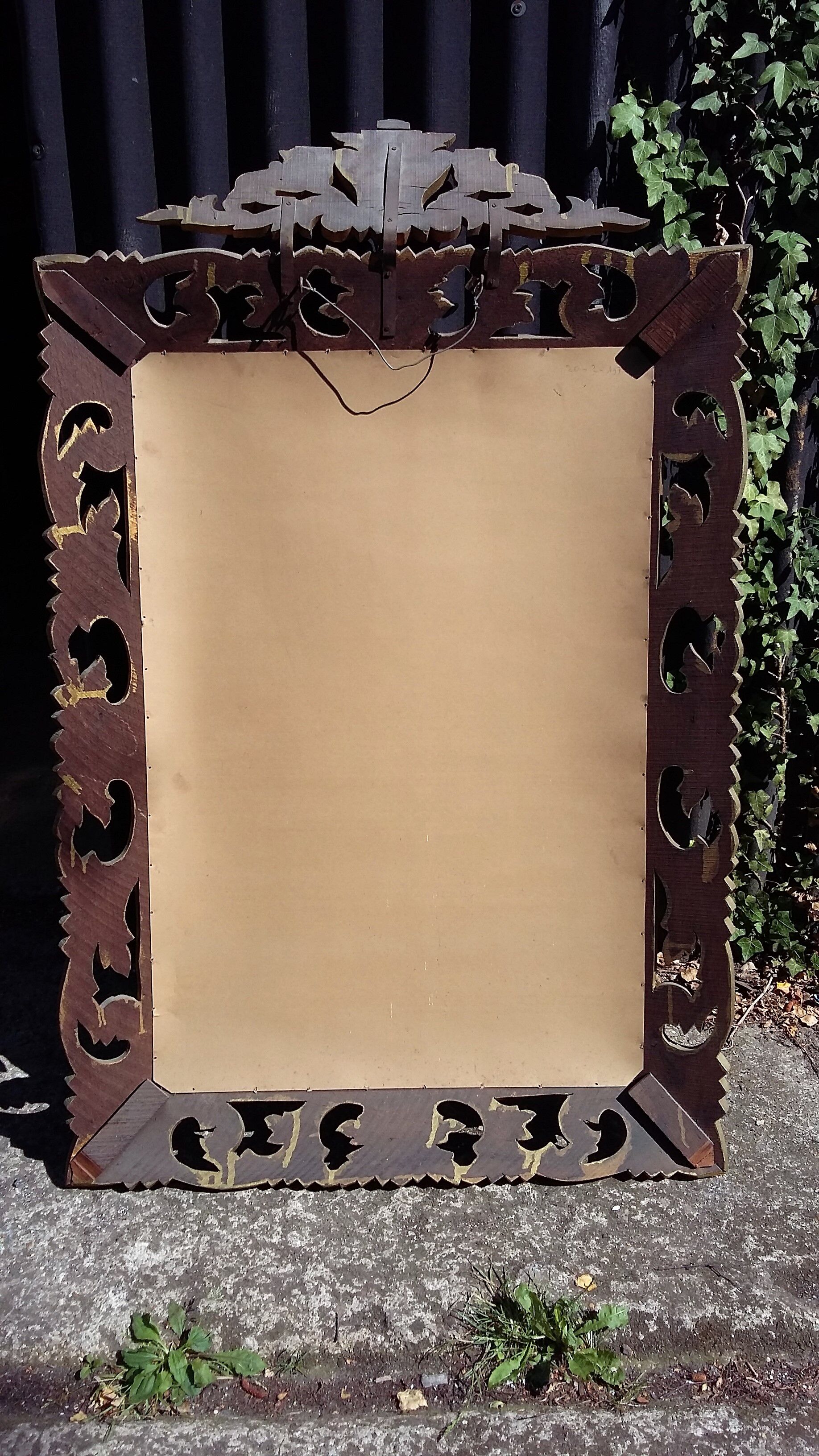 Renaissance style mirror in gilded wood