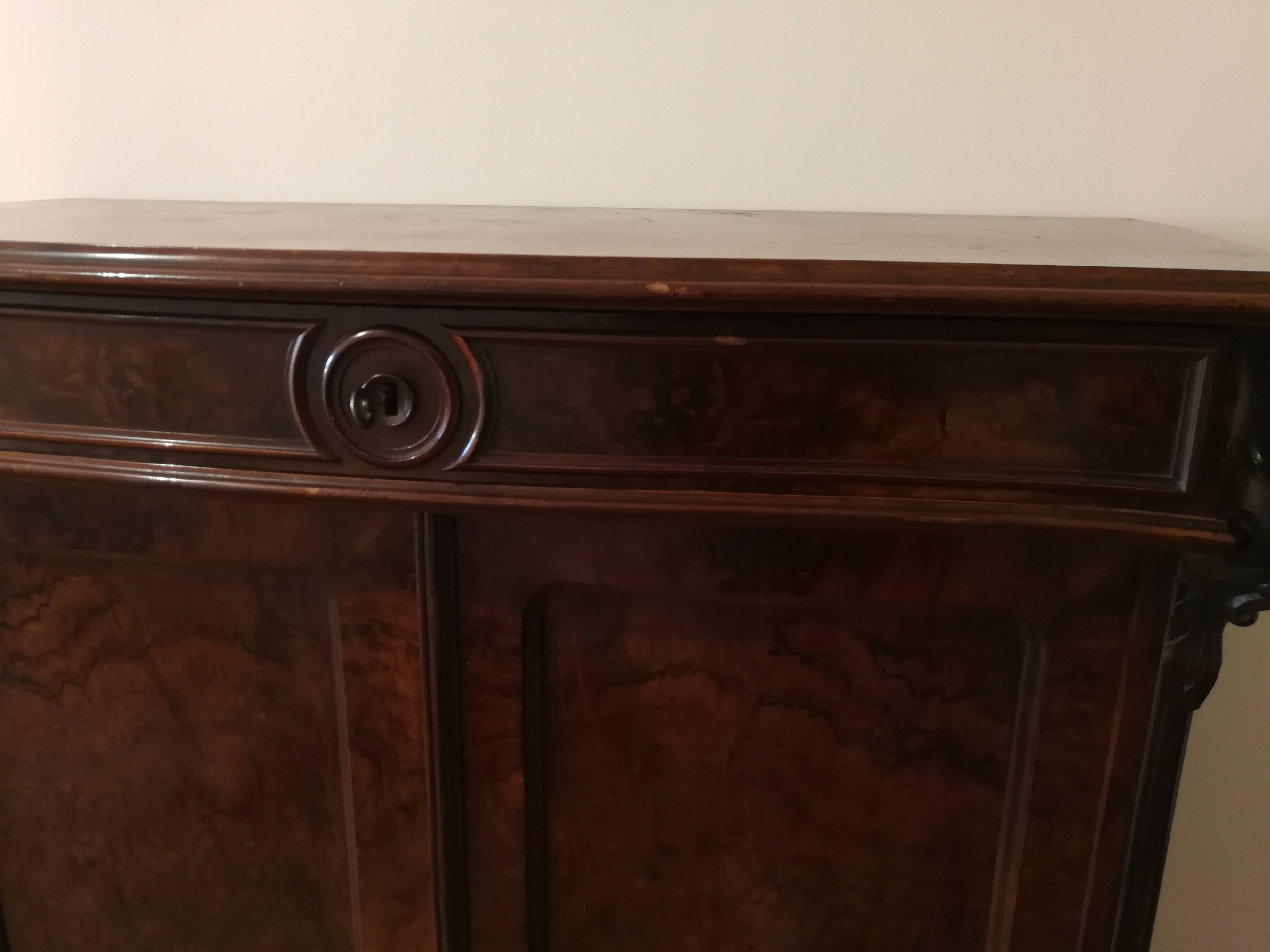 Armoire XIXe en ronce de noyer - Louis-Philippe / Napoléon III