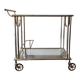 Hollywood Regency gilt brass bar cart drinks trolley, 1970s