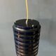 Vintage blue Danish mid-century pendant lamp