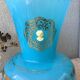 Florentine blue opaline vase Italy - Mid Century