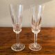 Baccarat crystal champagne flute duo