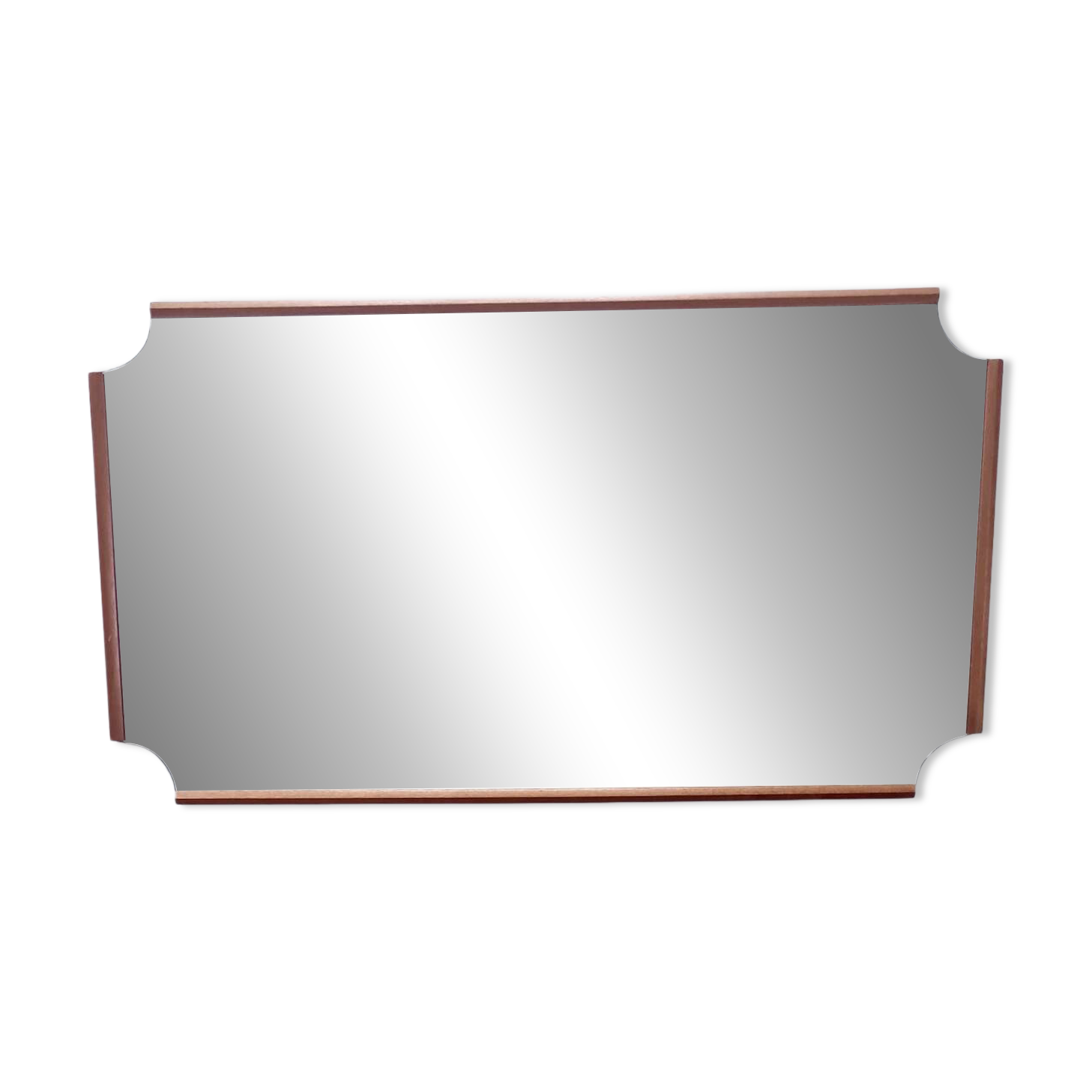 Ensemble d'entrée vintage avec miroir mural, console en noyer et banc par Brugnoli.