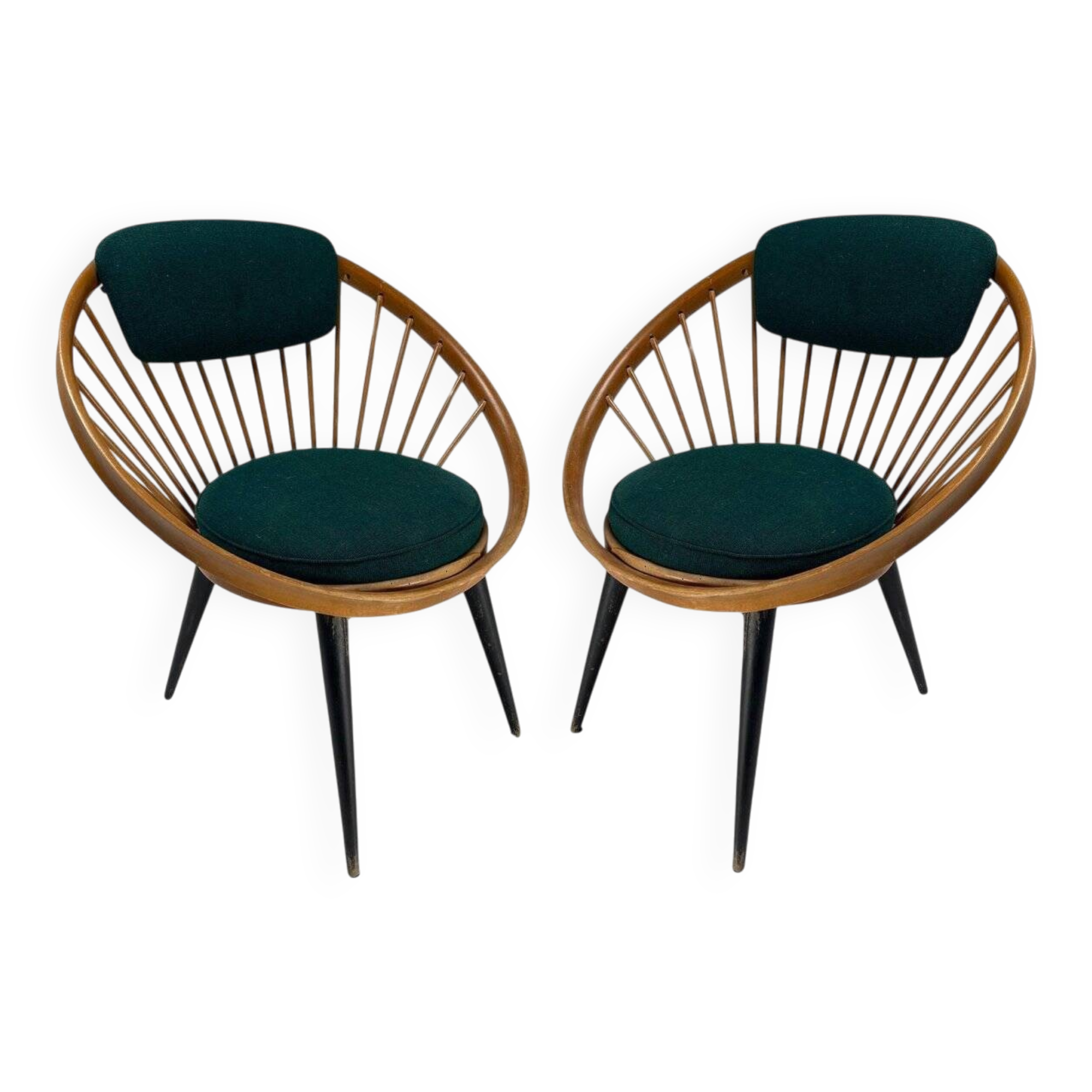 Fauteuil rond attribué à Yngve Ekström pour Swedese, Suède, années 1960