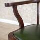 Early-20th Century Beech Desk Chair with Leather Seat, 1950s