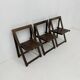 Set of 3  wooden folding chairs, 1960’s
