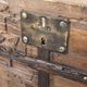 Chest or travel trunk in wood and wrought iron, 18th century