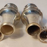 Set of two silver metal sprinklers