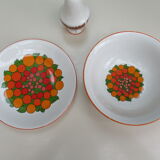 Gien ceramic "desserts" service - fruit, cake, cream