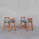 Guillerme et chambron oak mid-century stools