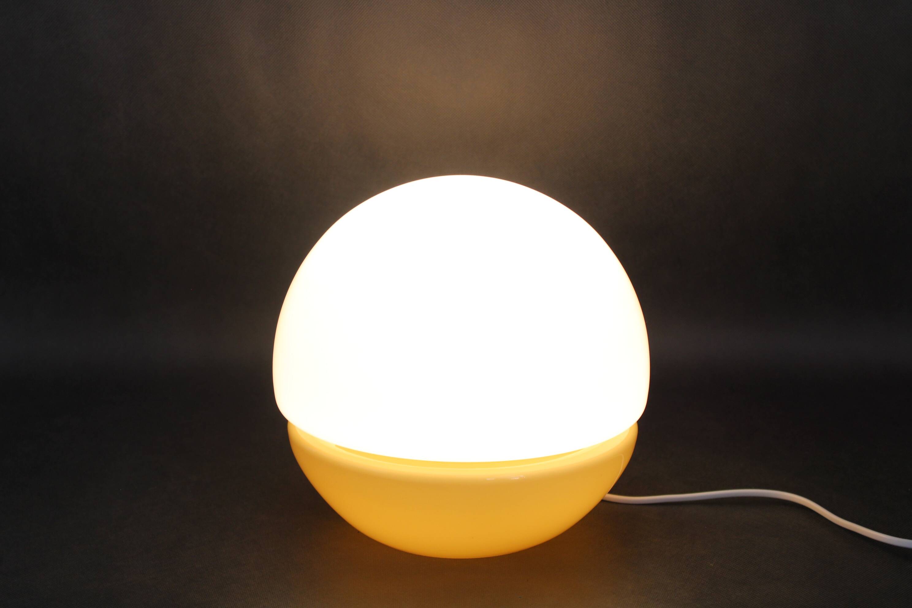 1970s Rare All Glass Table Lamp by Valaske Mezirici, Czechoslovakia