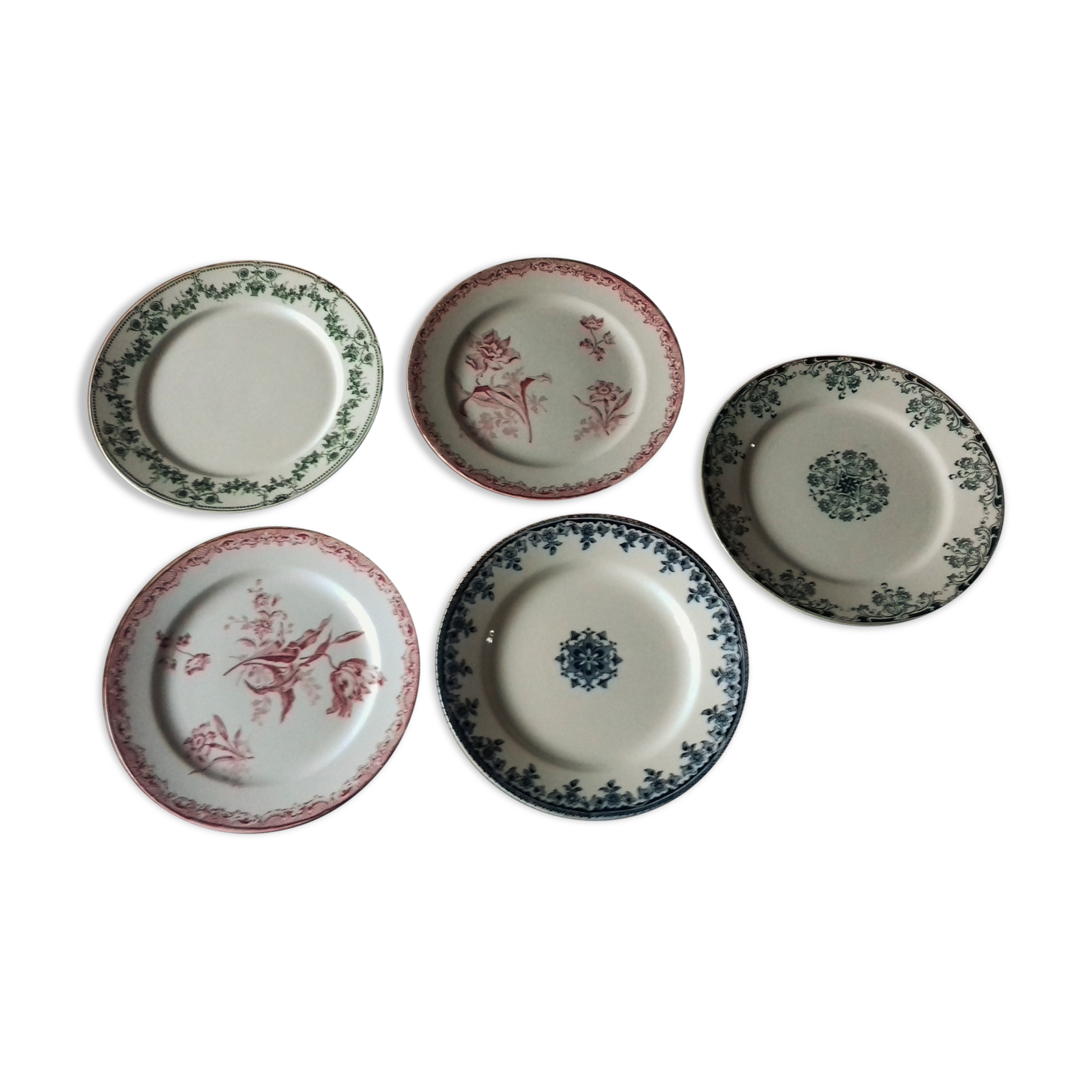 Lot 5 plates Terre de Fer Badonviller Sarreguemines