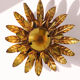 Plafonnier vintage “Sunburst” en métal doré