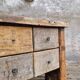 Antique workbench, chest of drawers, side table, bathroom furniture, 19th century