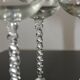 4 vintage crystal wine glasses – elegant twisted stem