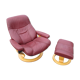 Armchair with Footstool, Stressless, Switzerland, 1970s
