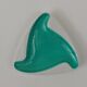 Slim turquoise porcelain ashtray from Augarten Vienna, mid-century, Austria, 1950s.