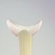 Murano blown glass soliflore vase, white - parma, vintage 1970s