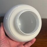 Round opal globe wall light with aluminum fixing