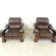 Pair of Ussaro model armchairs by Luciano Frigerio, 1960s