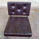 Scandinavian chair in faux leather and chrome steel 1980