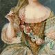 19th-century miniature depicting an 18th-century woman, bronze frame