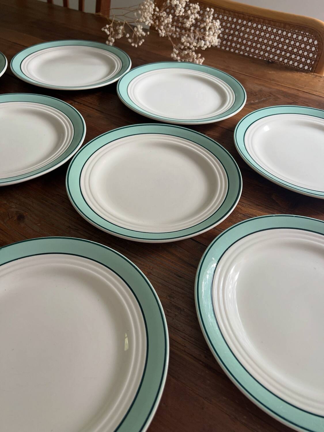 10 vintage flat plates Amanda Ceranord France