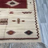 Handwoven Moroccan Rug, Tribal Rug, Taznakht Tribe Kilim Rug