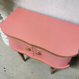 Powder pink vintage bedside
