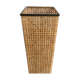 1970 wicker and plexiglass wastebasket