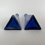 Pair of vintage glass soliflores vase 1970