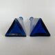 Pair of vintage glass soliflores vase 1970