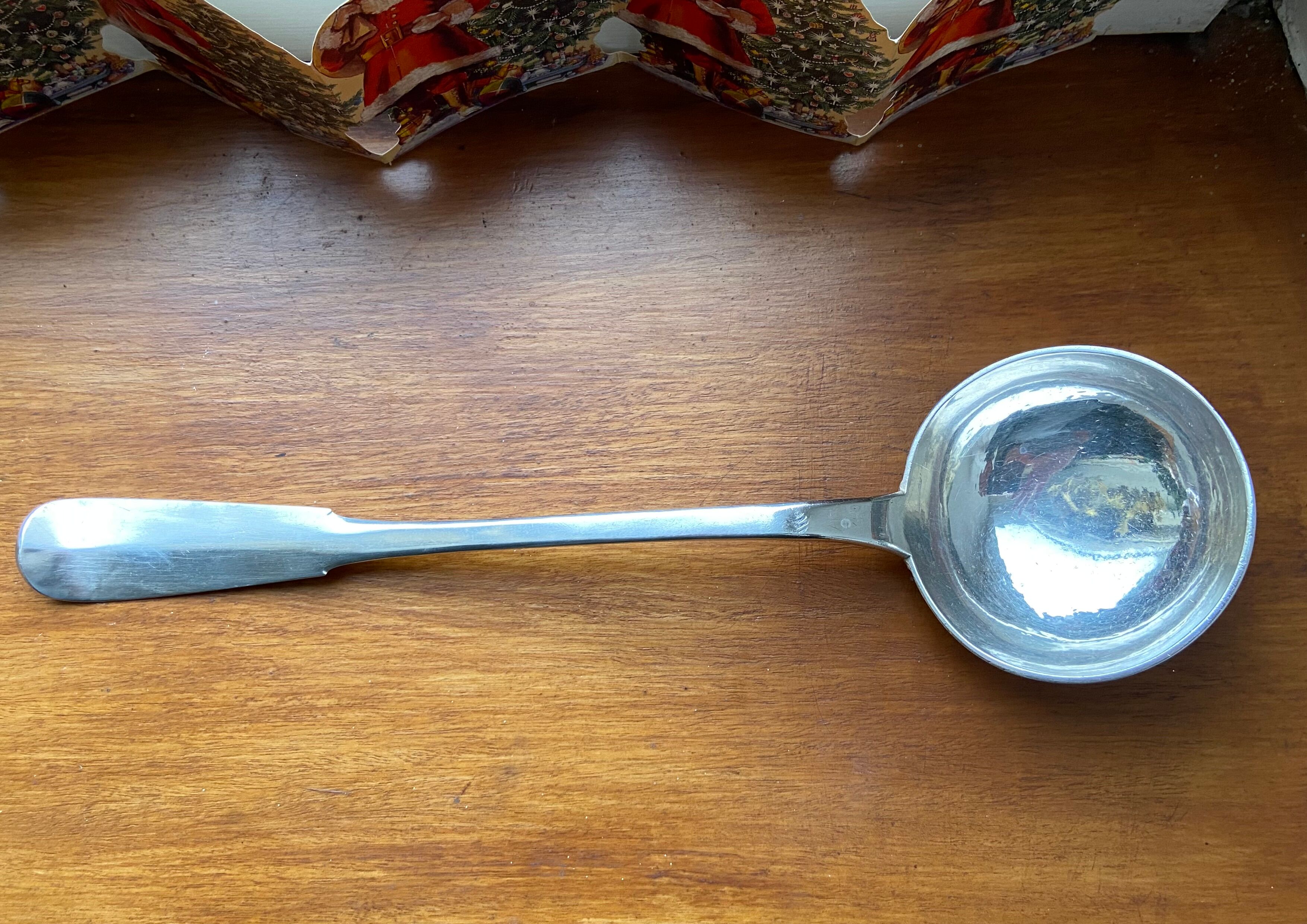 Antique solid silver ladle