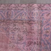 Tapis décoratif en laine noué à la main rose, sku 1917