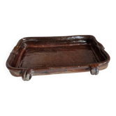 Antique Lechefrite Jus Dish 19th Century Glazed Terracotta Folk Art