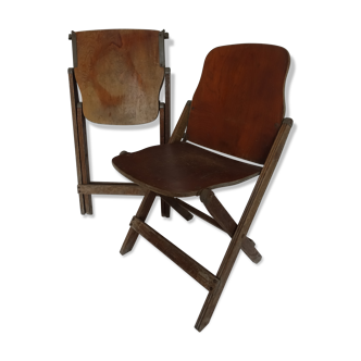 Pair of folding chairs US Army WWII