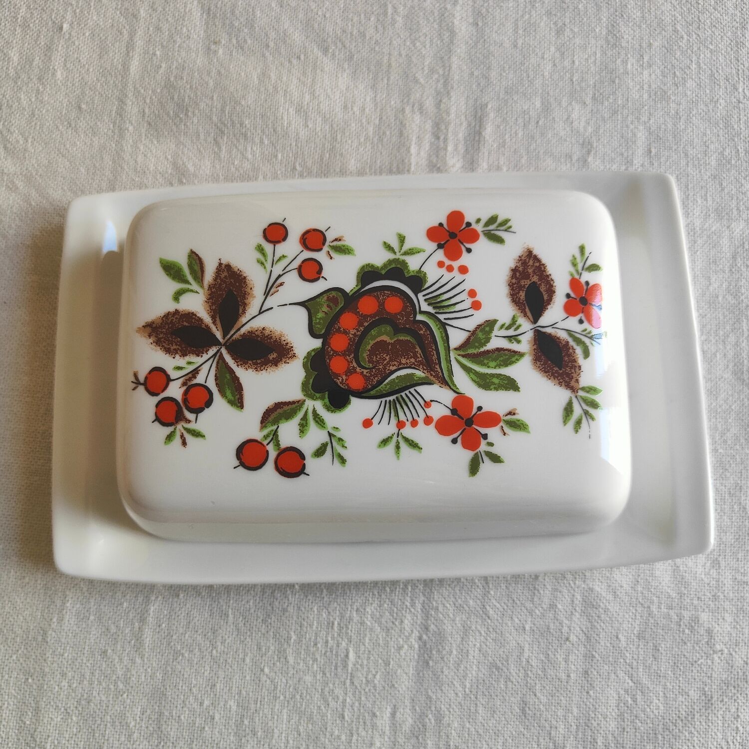 Butter tray 70s porcelain from Bavaria